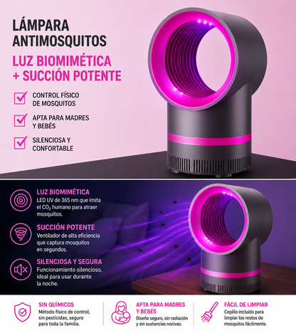 Lámpara Antimosquitos UV silenciosa